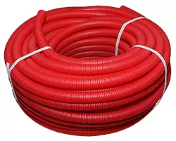 Труба ПНД гофрированная D25 (красная) 40/30,5