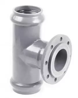 Тройник напорный с металлическим фланцем 225x200