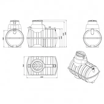 Подземная емкость для воды Экопром U 3000