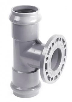 Тройник напорный с НПВХ фланцем 160x100