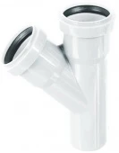 Тройник для внутренней канализации (малошумный) Шумэкс НПВХ 50х50/87