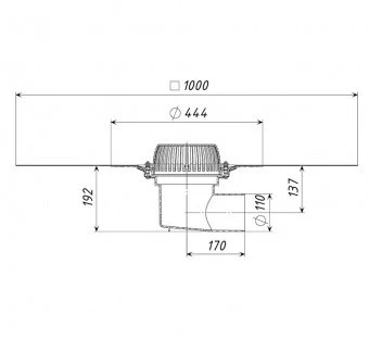 Кровельная воронка ТП-64/B