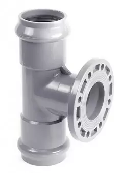 Тройник напорный с НПВХ фланцем 110x100