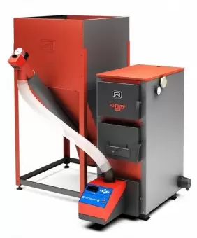 Пеллетный котел Куппер ПРО-36 с пеллетной горелкой Комфорт-42 и бункером 350 л
