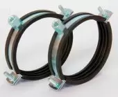 Хомут стальной с резиновой прокладкой 3/8" (15-19 мм) с гайкой М8