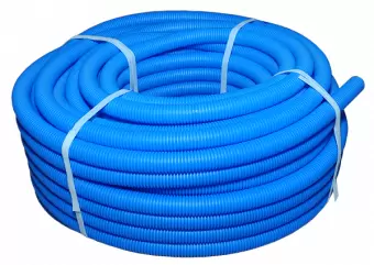 Труба ПНД гофрированная D25 (синяя) 40/30,5