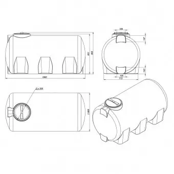 Емкость для воды Экопром H 1000