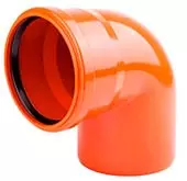 Отвод для наружной канализации НПВХ 250/90