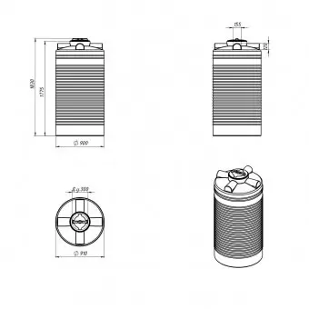 Емкость для воды Экопром ЭВЛ Т 1000