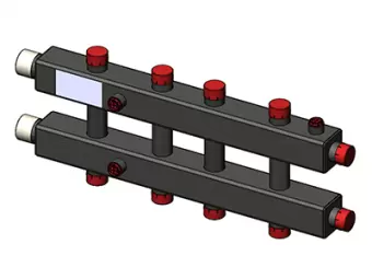 Распределительный коллектор горизонтальный Zota на 5 выходов, до 70 кВт