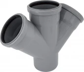 Крестовина одноплоскостная для внутренней канализации ПП 110x110х110/45* Flextron