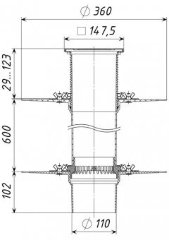 Кровельная воронка ТП-10.100
