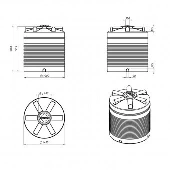 Емкость для воды Экопром ЭВЛ 2000