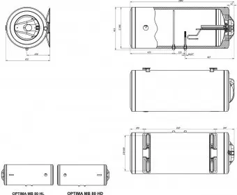 Бойлер электрический Metalac Оptima MB 80 HL