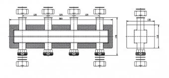 Коллектор распределительный Wester, до 3 контуров с кронштейном