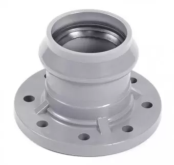 Патрубок напорный раструбный с НПВХ фланцем 400x400