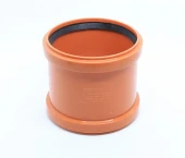 Муфта двухраструбная с упором для наружной канализации ПП 160 мм Flextron