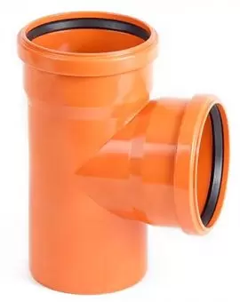 Тройник для наружной канализации НПВХ 400/200/90