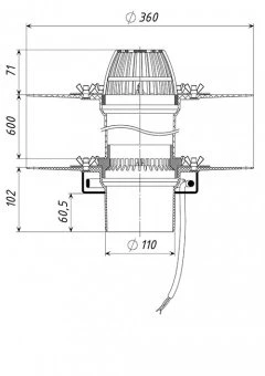 Кровельная воронка ТП-09.100-Э