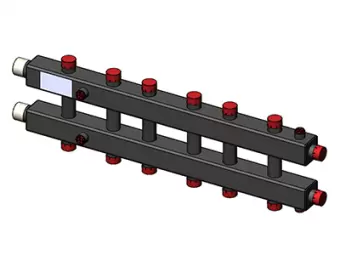 Распределительный коллектор горизонтальный Zota на 7 выходов, до 70 кВт