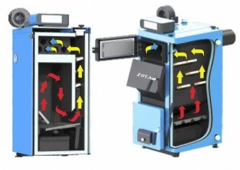 Твердотопливный полуавтоматический котел Zota Magna 100