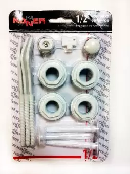 Набор комплектующих для радиатора 1/2" Konner, с кронштейнами