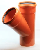 Тройник для наружной канализации ПП 110x110/45* Flextron