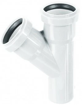Тройник для внутренней канализации (малошумный) Шумэкс НПВХ 50х50/87