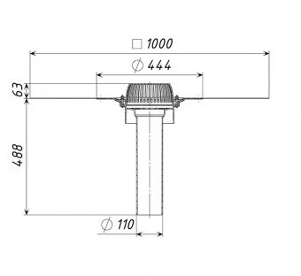 Воронка кровельная ТП-01.У.100/4/B