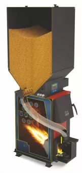 Пеллетный котел Куппер ОК-9 с пеллетной горелкой Комфорт-26 и бункером 350 л