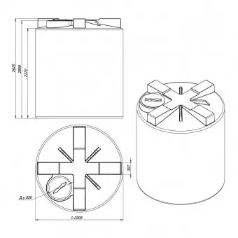 Емкость для воды Экопром T 10000