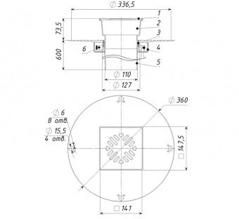 Воронка кровельная ТП-04.100/6-Э