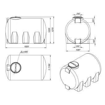 Емкость для воды Экопром H 2000