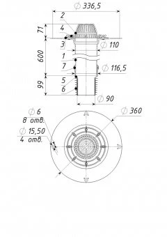 Воронка кровельная ТП-07.100/6