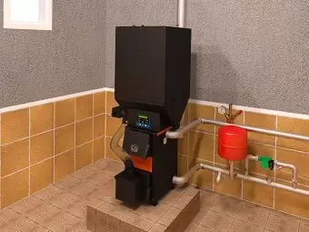 Пеллетный котел Куппер ОК-9 с пеллетной горелкой Комфорт-26 и бункером 350 л