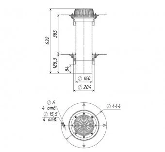 Кровельная воронка ТП-09.160