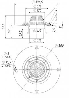 Воронка кровельная ТП-01.100