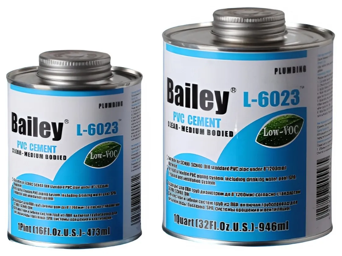 Клей для труб НПВХ Bailey L-6023 в банках 473 и 946 мл