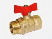 Кран шаровый латунь 3/4" ВР/НР бабочка Галлоп