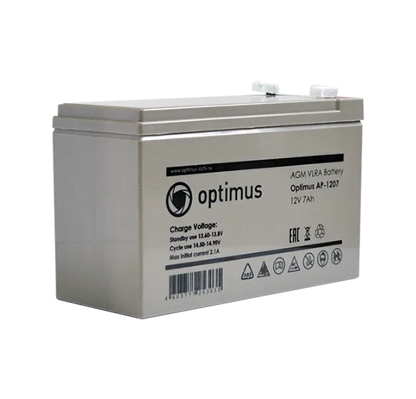 Аккумулятор Optimus OP1207, 12 В 7 А·ч