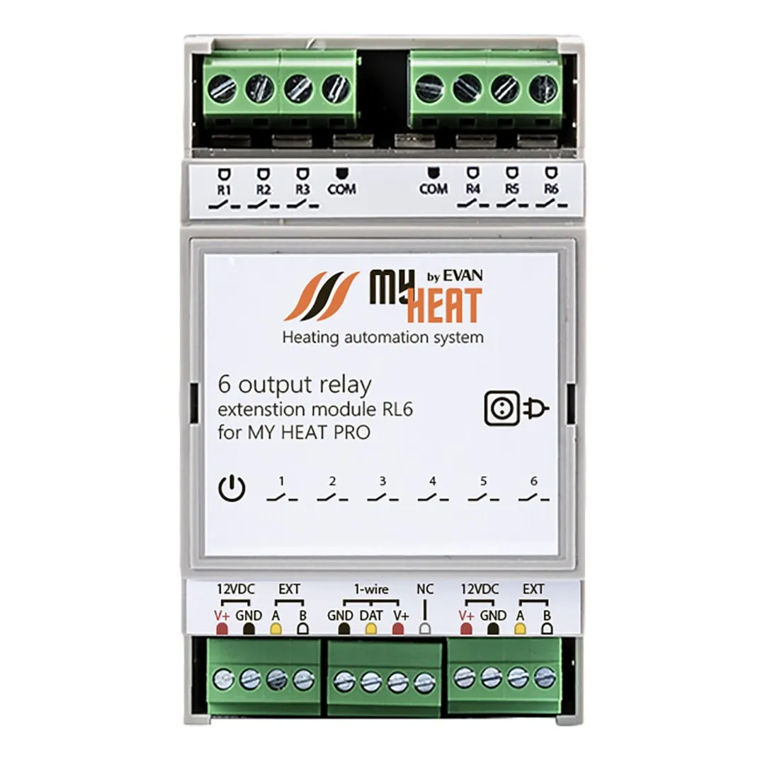Блок расширения релейный MyHeat RL6