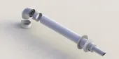 Дымоход коаксиальный Европейского типа Ø60/100, 1000L, алюминий, антилед