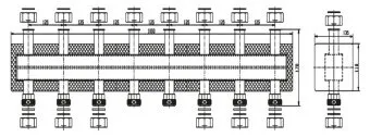 Коллектор распределительный Wester до 7 контуров с кронштейном