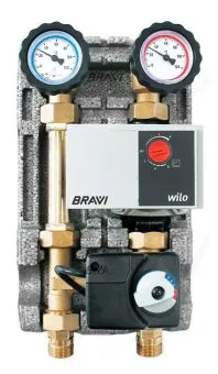 Смесительная насосная группа Bravi 3/4" без насоса, с сервоприводом TRM