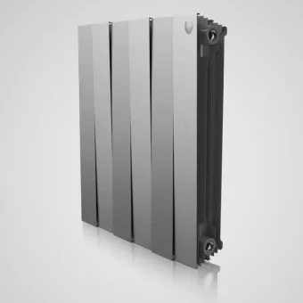 Биметаллический радиатор Royal Thermo PianoForte 500/Silver Satin, 12 секций