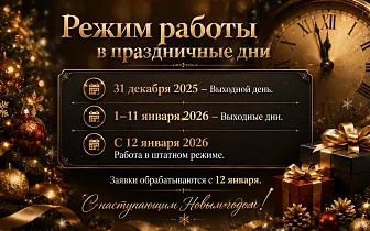 Режим работы в новогодние праздничные дни