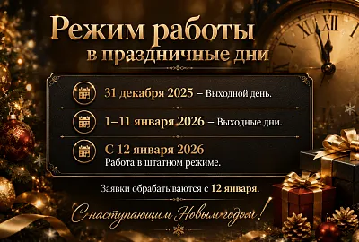 Режим работы в новогодние праздничные дни