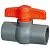Кран шаровый компактный клеевой d32 мм
