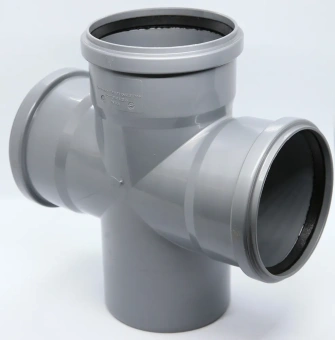Крестовина одноплоскостная для внутренней канализации ПП 110x110x110/87* Flextron