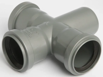 Крестовина одноплоскостная для внутренней канализации ПП 50x50х50/87* Flextron